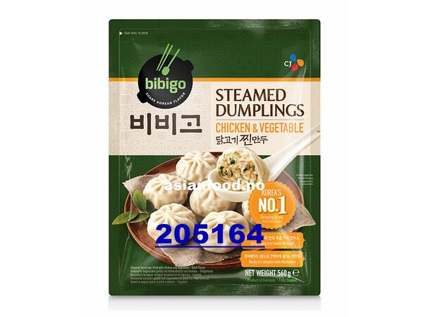 BIBIGO Steamed dumplings Chicken & Veg Banh bao thit Ga 15x560g  DE
