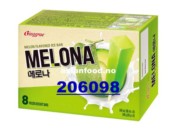 BINGGRAE Melona melon ice cream Kem dua luoi 8x(8x70g)  KR