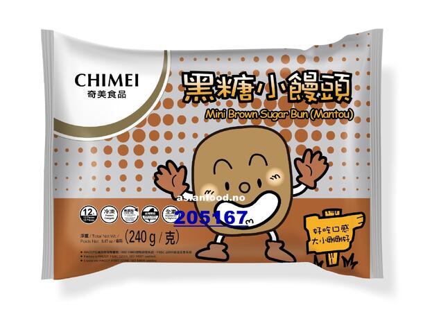 CHIMEI Mini brown sugar bun (mantou) Banh bao duong nau 12pcs - 12x240g  TW