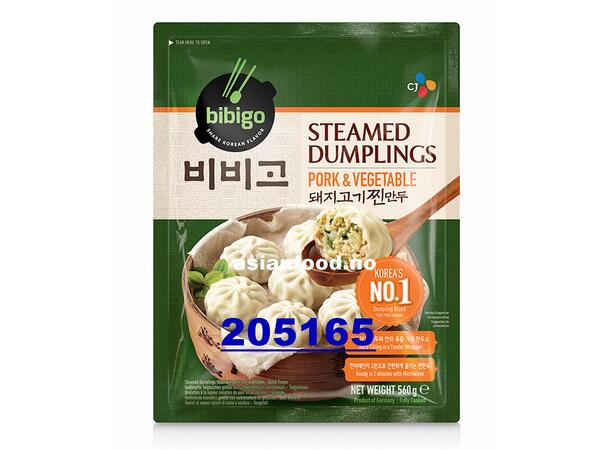 BIBIGO Steamed dumplings Pork&Vegetable Banh bao thit Heo 15x560g  DE