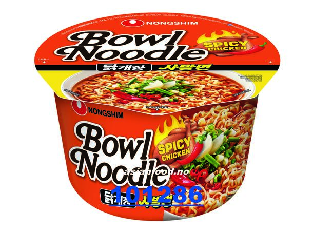 NONGSHIM Bowl noodle - Spicy Chicken Mi To ga cay 12x100g  KR