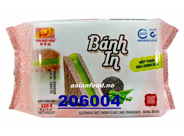 T.H.V Glutinous rice Pandanus- Mung bean Banh In dau xanh la dua 30x320g  VN