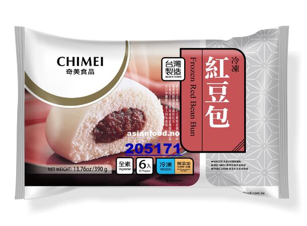 CHIMEI Red bean bun 15x390g Banh bao dau do 6pcs  TW