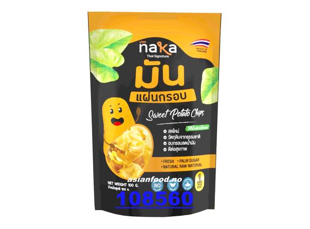 NAKA Sweet potato chips 24x100g Banh chips Khoai Lang TH