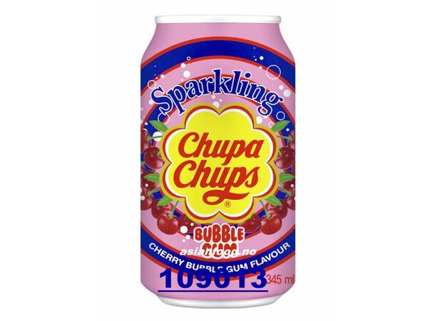 CHUPA CHUPS Sparkling bubble gum cherry Nuoc soda - Gum Cherry 24x345ml  KR