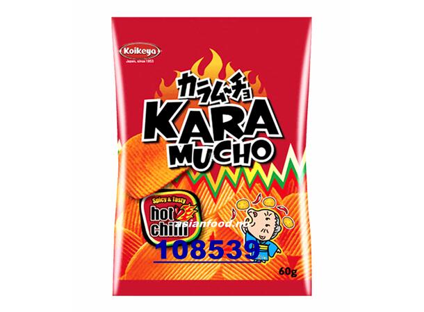 KOIKEYA Karamucho chips- Hot chili RIDGE Banh chips Nhat cay 12x60g  VN