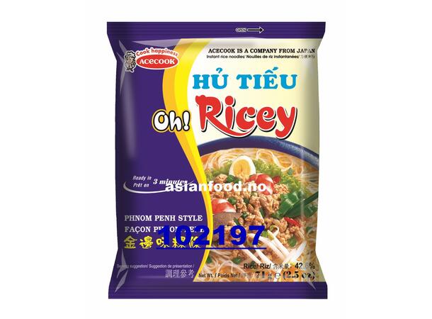 OH! RICEY Instant rice noodles PhnomPenh Hu tieu Nam Vang 3x(24x71g)  VN