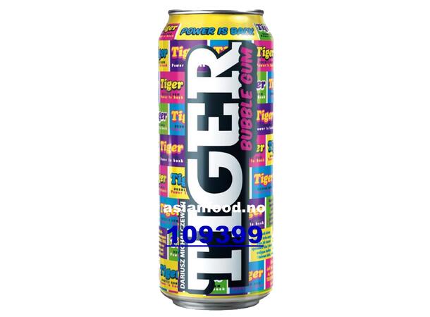TIGER Carbonated energy drink BUBBLE GUM Nuoc tang luc 12x500ml PL