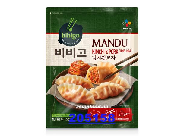BIBIGO Mandu Kimchi & Pork dumplings Sui cao heo & kimchi 15x525g  DE