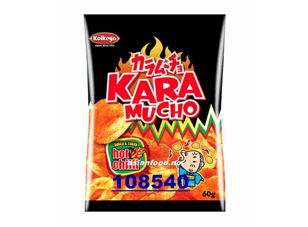 KOIKEYA Karamucho chips - Hot chili FLAT Banh chips Nhat cay 12x60g  VN
