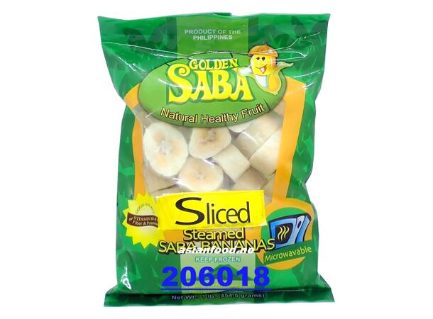 GOLDEN SABA Steamed Saba banana - Slices Chuoi hap lat Phi 12x454g  PH