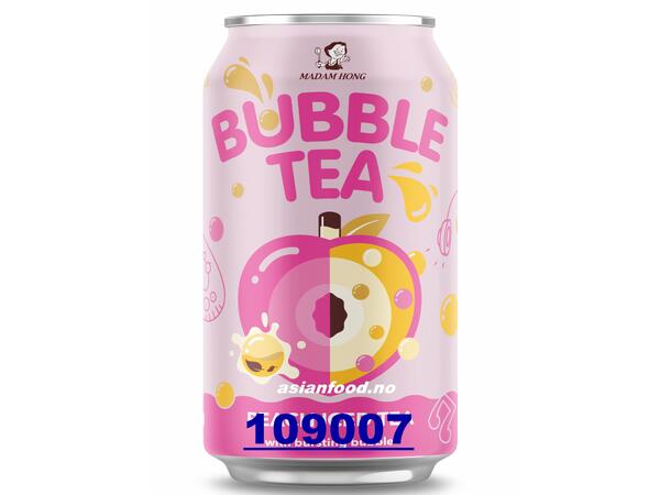 MADAM HONG Bubble tea - Peach iced tea Tra tran chau huong Dao 24x320ml  TW