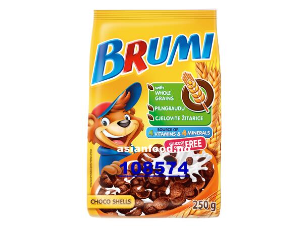 BRUMI Breakfast cereals Chocolate shells Ngu coc Socola 12x250  PL