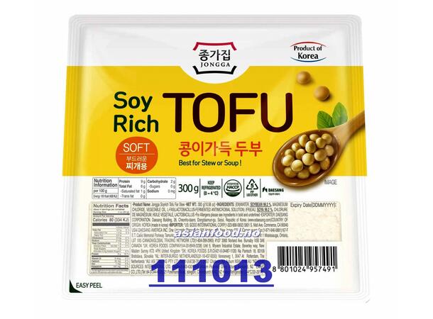 JONGGA Soy rich tofu for stew - Soft Dau hu 12x300gr KOREA  KR
