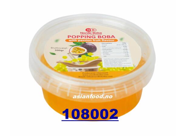POPPING BOBA Passion flavour 4x250gr Hat tran chau thuy tinh - Chanh day  DK