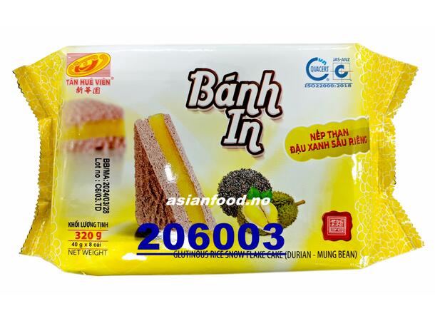 T.H.V Glutinous rice Durian - Mung bean Banh In dau xanh sau rieng 30x320g  VN