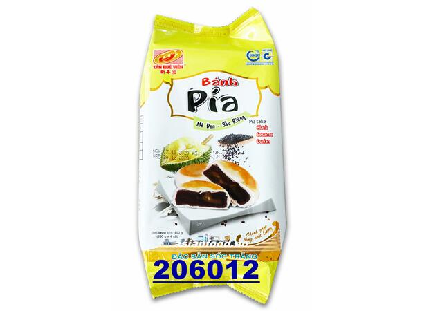 T.H.V Pia cake black sesame - durian Banh Pia me den - sau rieng 30x400g  VN