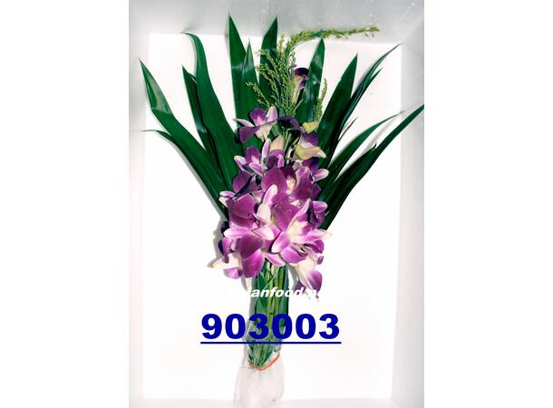 Dendrobium purple + pandan leaf 200g Hoa lang tim co la dua TH