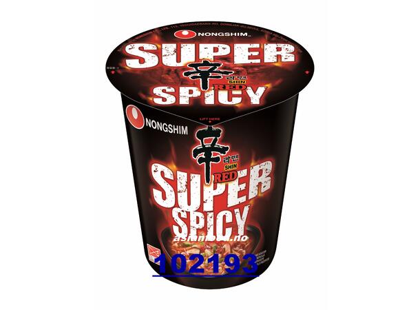 NONGSHIM Noodle shin ramyun red cup Mi LY cay (super spicy) 12x68g  KR
