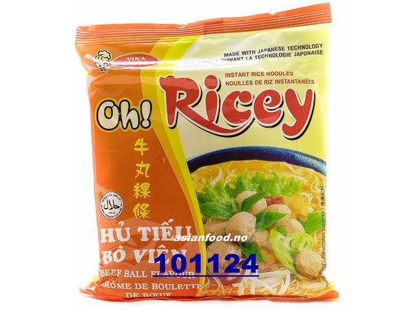 OH! RICEY Rice noodles beef ball flavor Hu tieu goi bo vien 3x(24x70g)  VN