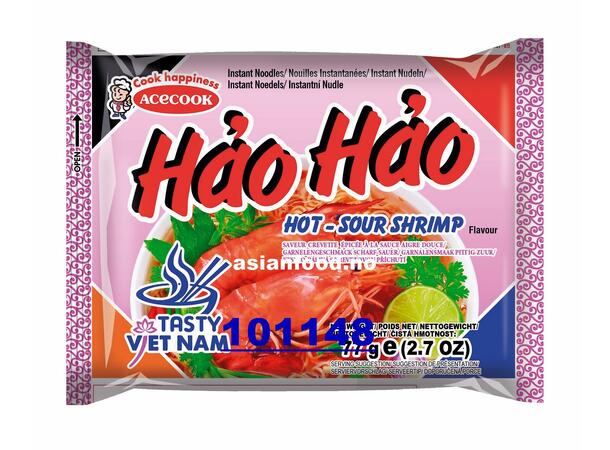 HAOHAO instant noodle hot & sour shrimp Mi goi tom chua cay 3x(30x77g)  VN