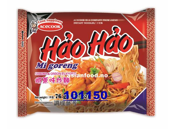 HAOHAO Fried noodles shrimp & onion flv Mi goi xao tom hanh 3x(30x76g)  VN