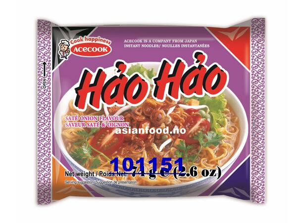 HAOHAO Instant noodles sate onion flv Mi goi sa te hanh 3x(30x74g)  VN