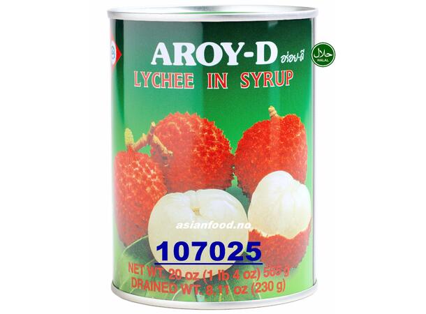AROY-D Lychee in syrup 24x565g Trai vai lon &  syrup  TH