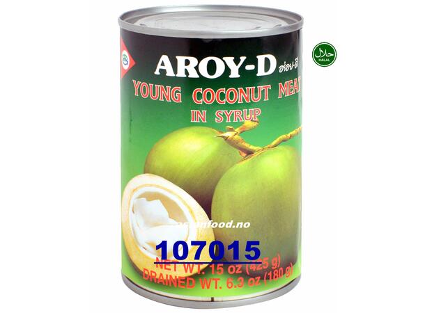 AROY-D Young Coconut meat in syrup Nuoc dua co cai lon 24x425g  TH