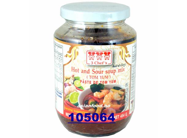3 CHEFS Hot & sour soup mix Tom Yum Gia vi Tom Yum 24x454g  TH
