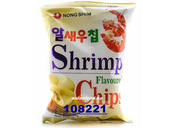 NONGSHIM Shrimp flavour chips 20x75g Banh phong tom chips Korea  KR