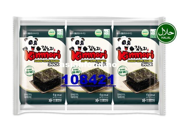 KIMNORI Korean crispy seaweed - Natural Rong bien an lien (chips) 24x(3x4g) KR