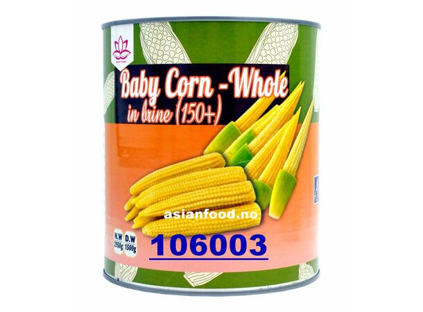 LOTUS Baby corn whole in brine 150+ Bap non nguyen trai 6x2950g TH