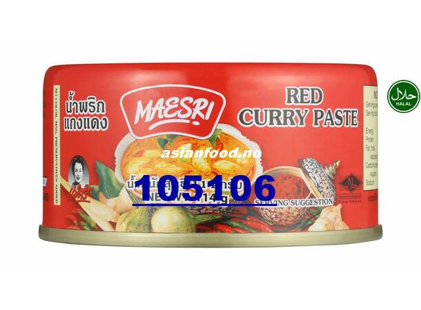 MAESRI Red curry paste 48x114g Cari do Masri bot (paste)  TH