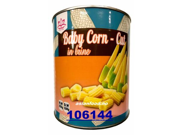 LOTUS Baby corn in brine (CUT) Bap non cat khuc 6x2950g  TH