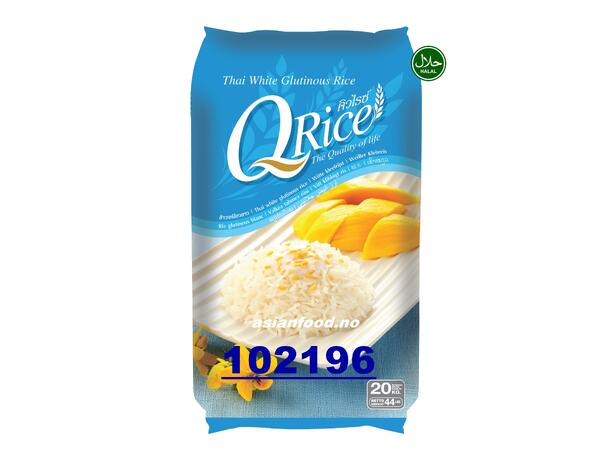 Q-RICE Thai white glutinous rice 20kg Gao nep Q  TH