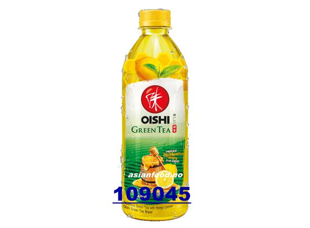OISHI Green tea with honey lemon flavor Nuoc tra xanh mat ong& chanh 24x500ml TH