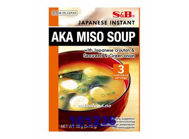 S&B Instant miso soup 3P - RED Miso sup an lien 4x(6x30g) -  DO  JP