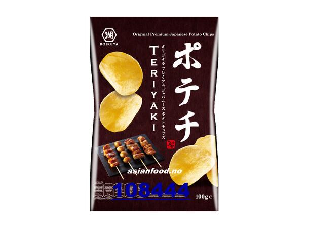 KOIKEYA Potato chips - TERIYAKI flavour Banh chips Nhat vi nuong 12x100g  BE