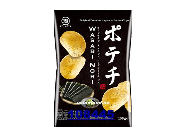 KOIKEYA Potato chips - WASABI NORI flv Banh chips Nhat vi mu tat 12x100g  BE