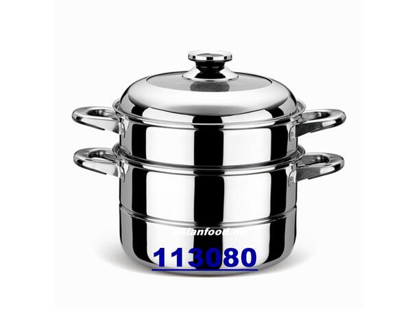 2-layer stainless steel steamer 28cm Sung hap thiet 8 sets  CN