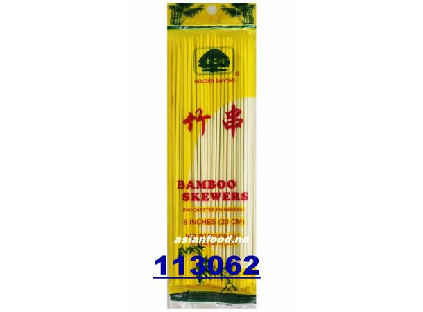 Bamboo skewer 8 inch - 50x100pcs Que xien thit 20cmx2.5mm  CN