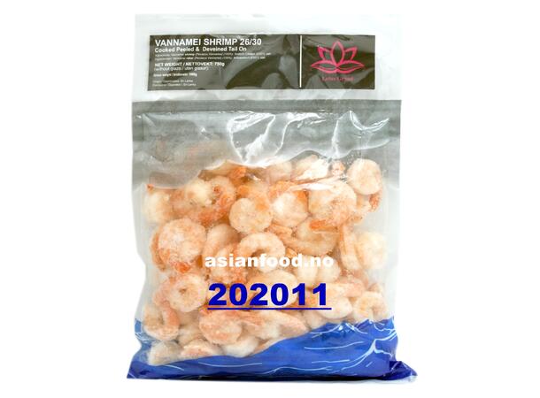 VANNAMEI Cooked shrimp with tail 26/30 Tom chin duoi CPDTO 10x1kg  SRI LANKA