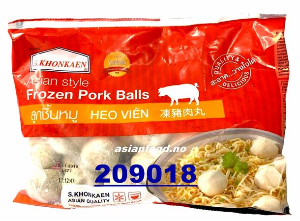 S.KHONKAEN Meat balls - Pork 12x400g Heo vien  NL