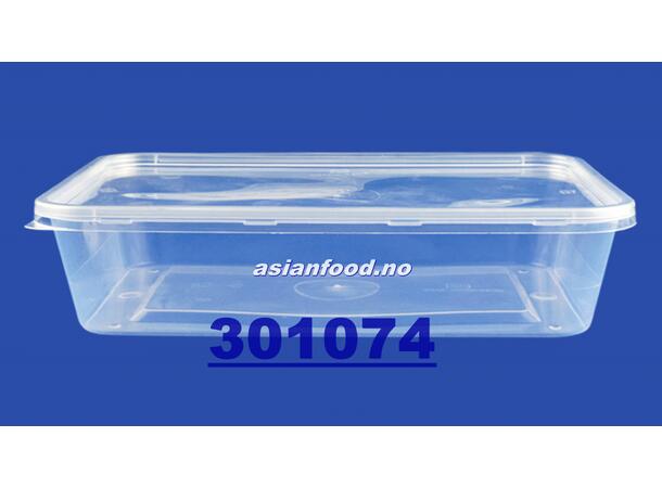 Micro rectangular beger transp + LID Hop nhua chu nhat 500ml - 250pcs