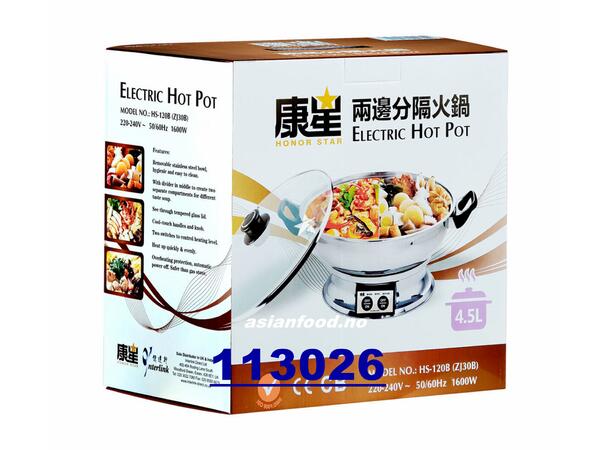 Electric For Hot Pot 1600W Noi lau dien 2 ngan 4stk x 4.2L  CN
