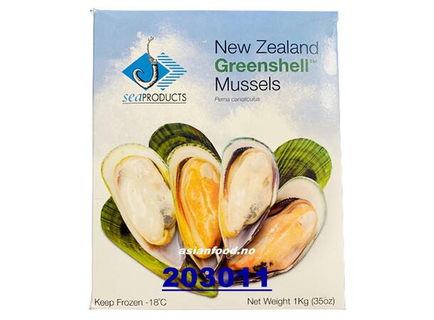 Green shell mussels 12x800g Vem xanh nua vo  NZ