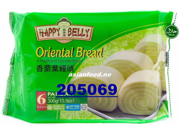 HAPPY BELLY Oriental bread pandan 6pcs Banh bao xanh 12x300g  MA