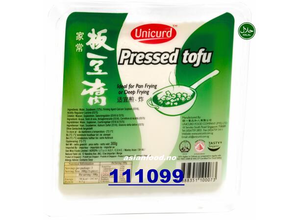 UNICURD T5 Pressed Tofu-frying 14x300g Dau hu tuoi xanh la cay SG