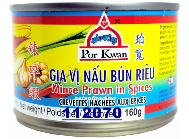 POR KWAN Mince prawn in spices 48x160g Rieu tom  TH